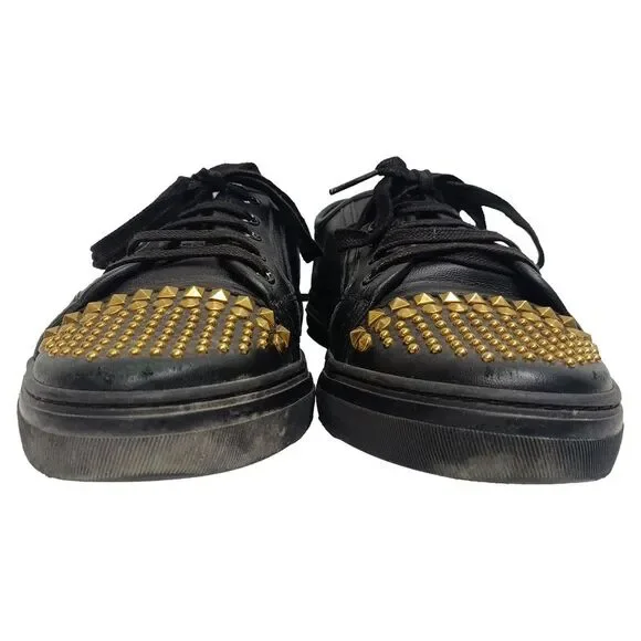 Gucci California Studded Low-Top Sneakers in Black Leather